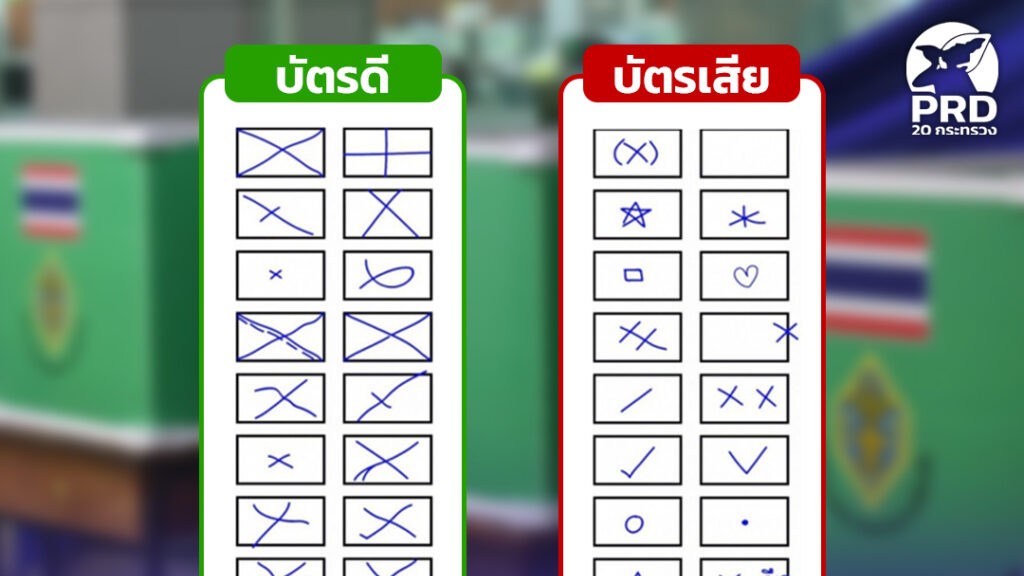 กกต. แนะวิธีลงคะแนน ทำเครื่องหมายกากบาทลงบัตรเลือกตั้ง &ndash; ออกเสียงประชามติ ให้ถูกต้อง ป้องกันบัตรเสีย