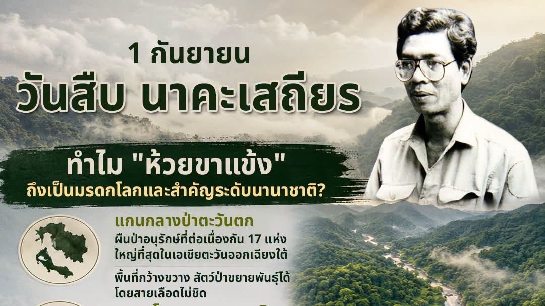 1 กันยายน วันสืบ นาคะเสถียร